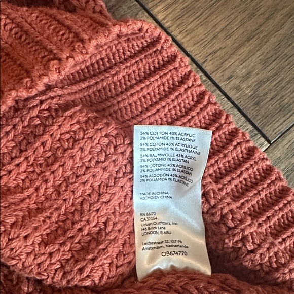 Free People Swim Too Deep Turtleneck Sweater, Terracotta / Burnt Orange - Picture 4 of 7